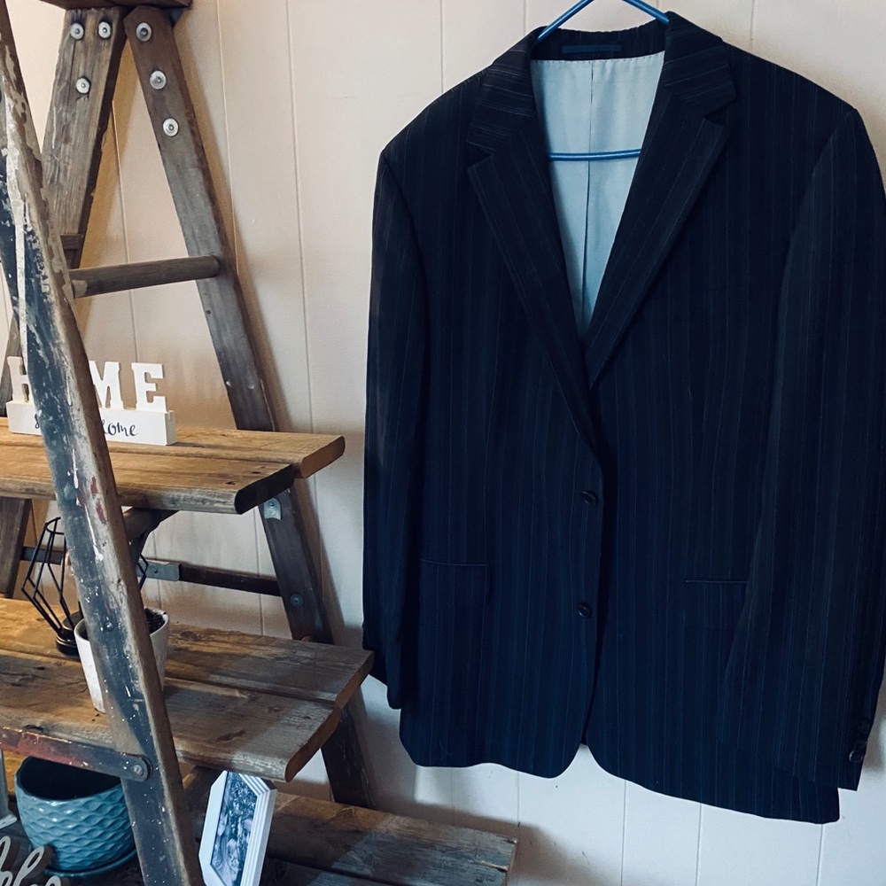 COPY - MENS HUGO BOSS  suit amazing suit Blue pinstripe